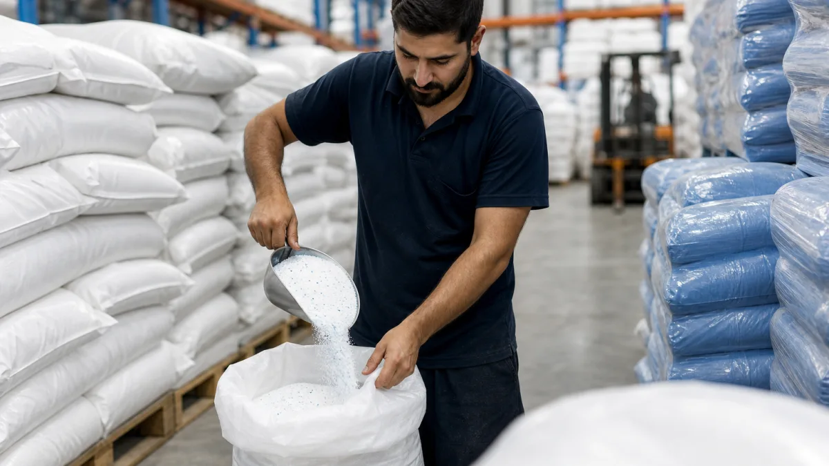 فروش عمده پودر ماشین لباسشویی با فرمولاسیون اقتصادی و بستهبندی مقاوم