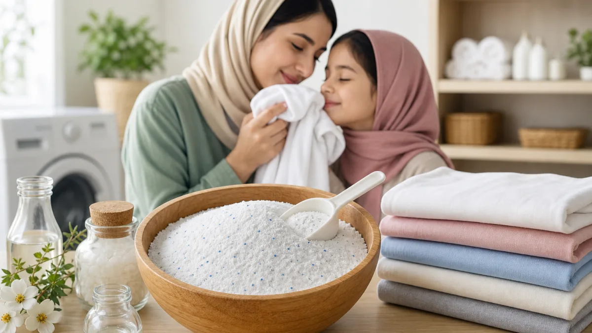 پوست حساس با پودر لباسشویی بدون حساسیت