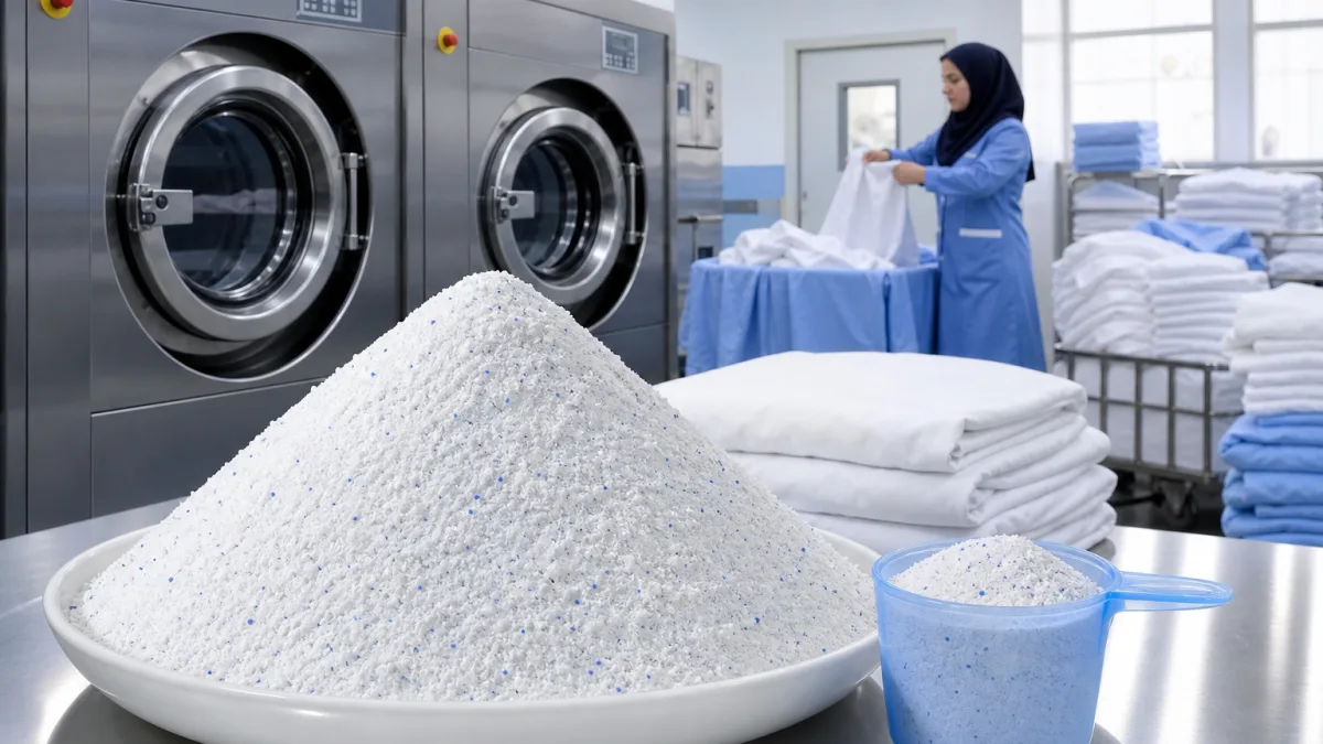 پودر لباسشویی صنعتی برای شست‌وشوی حجیم