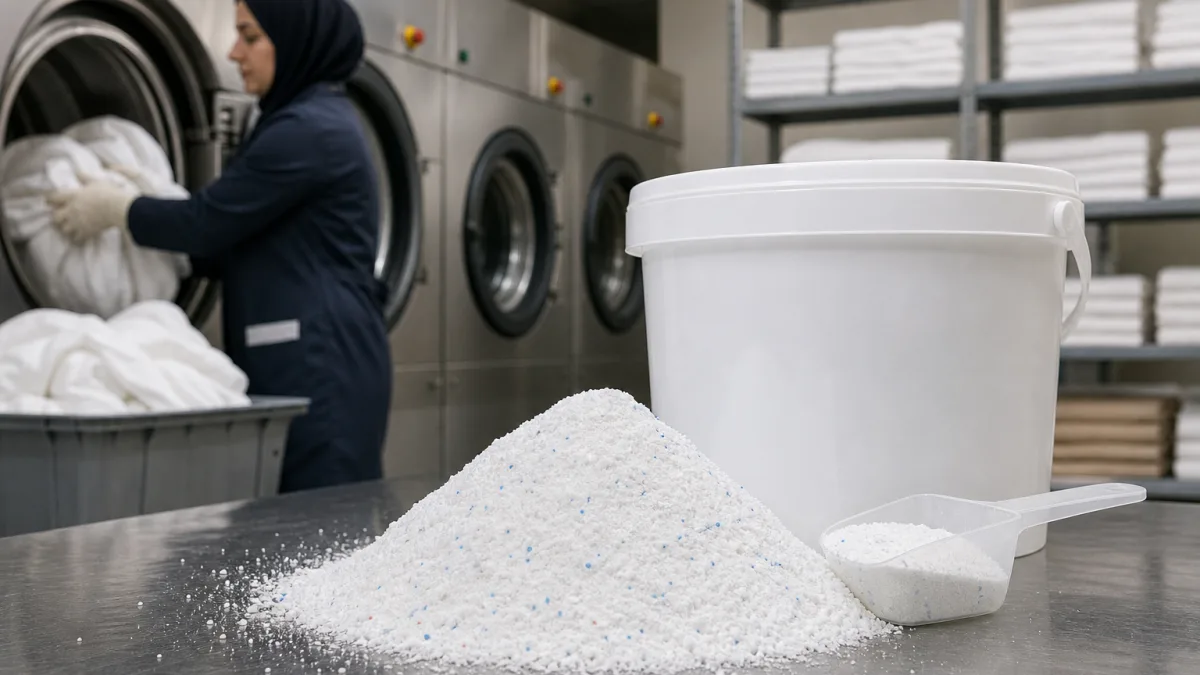 پودر لباسشویی صنعتی برای شست‌وشوی حجیم